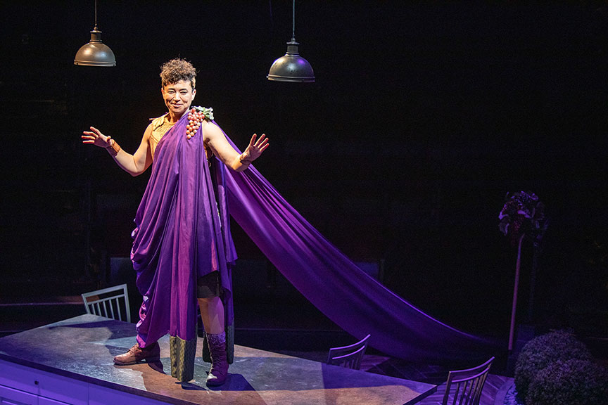 Rami Margron as Diane in the West Coast premiere of Hurricane Diane by Madeleine George, directed by James Vásquez, running February 8 – March 8, 2020 at The Old Globe. Photo by Jim Cox.