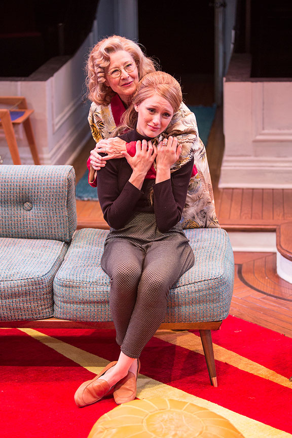 (from left) Mia Dillon as Mrs. Ethel Banks and Kerry Bishé as Corie Bratter in Barefoot in the Park, by Neil Simon, directed by Jessica Stone, running July 28 - August 26, 2018 at The Old Globe. Photo by Jim Cox.