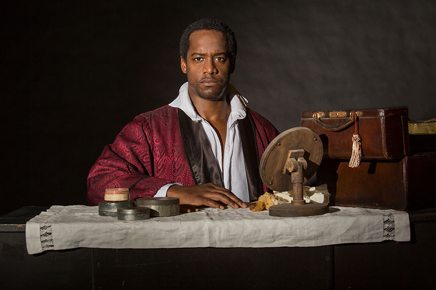 Albert Jones appears as Ira Aldridge in Lolita Chakrabarti’s Red Velvet, directed by Stafford Arima, running March 25 – April 30, 2017 at The Old Globe. Photo by Jim Cox.