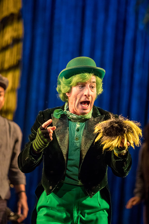 Steven Epp as The Once-ler in Dr. Seuss's The Lorax, running July 2 – August 12, 2018 at The Old Globe. Photo by Dan Norman. 