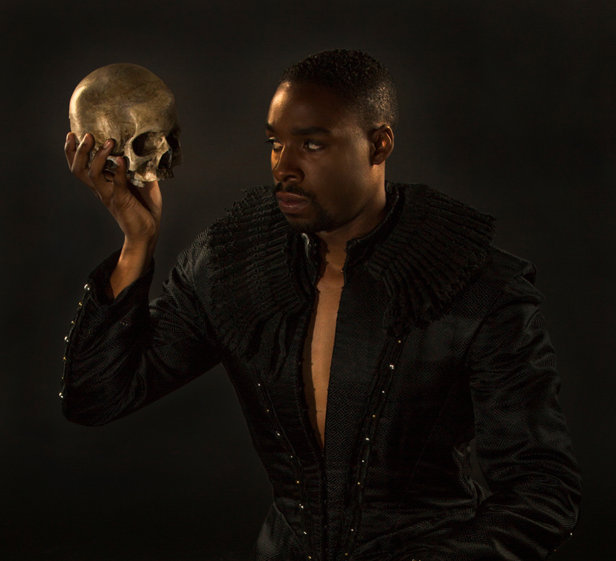 Grantham Coleman appears in the title role of Hamlet, by William Shakespeare, directed by Barry Edelstein, running August 6 - September 10, 2017. Photo by Jim Cox.