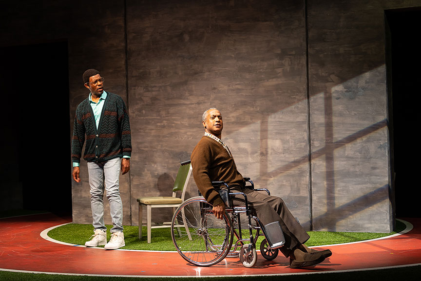 (from left) Korey Jackson as Tommie and Michael Early as Jesse Owens in The XIXth. Photo by Rich Soublet II.