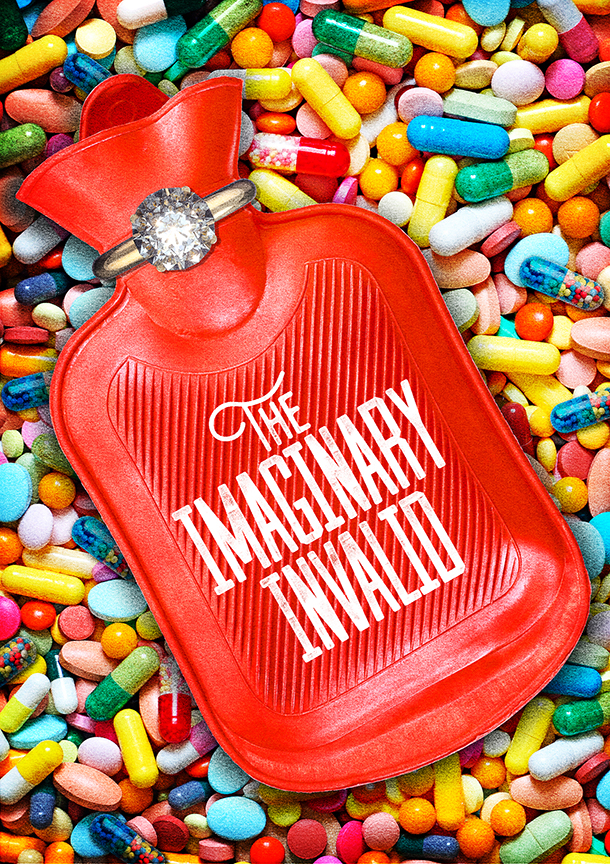 The world premiere of Molière’s The Imaginary Invalid, adapted by Fiasco Theater, runs May 27 – July 2, 2017 at The Old Globe. Artwork courtesy of The Old Globe.   