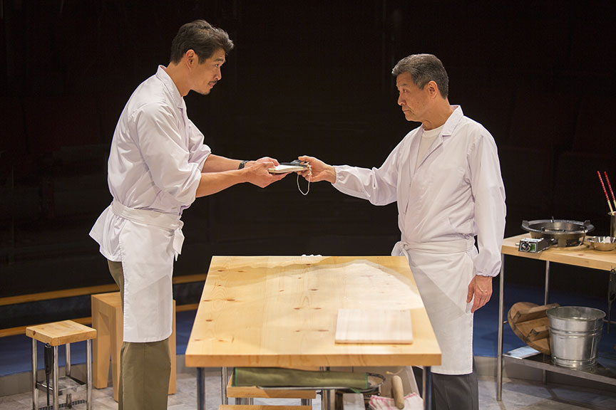 (from left) Tim Chiou appears as Takashi and James Saito as Koji