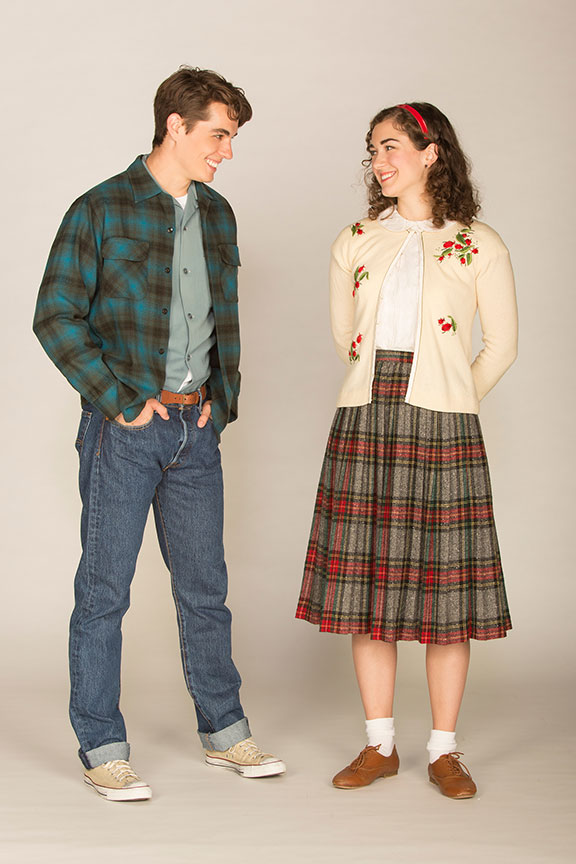 Kyle Selig appears as Homer Hickam and Eliza Palasz as Dorothy in the West Coast premiere of October Sky, with book by Brian Hill and Aaron Thielen, music and lyrics by Michael Mahler, directed and choreographed by Rachel Rockwell, inspired by the Universal Pictures film and Rocket Boys by Homer H. Hickam, Jr., running Sept. 10 - Oct. 23, 2016 at The Old Globe. Photo by Jim Cox.