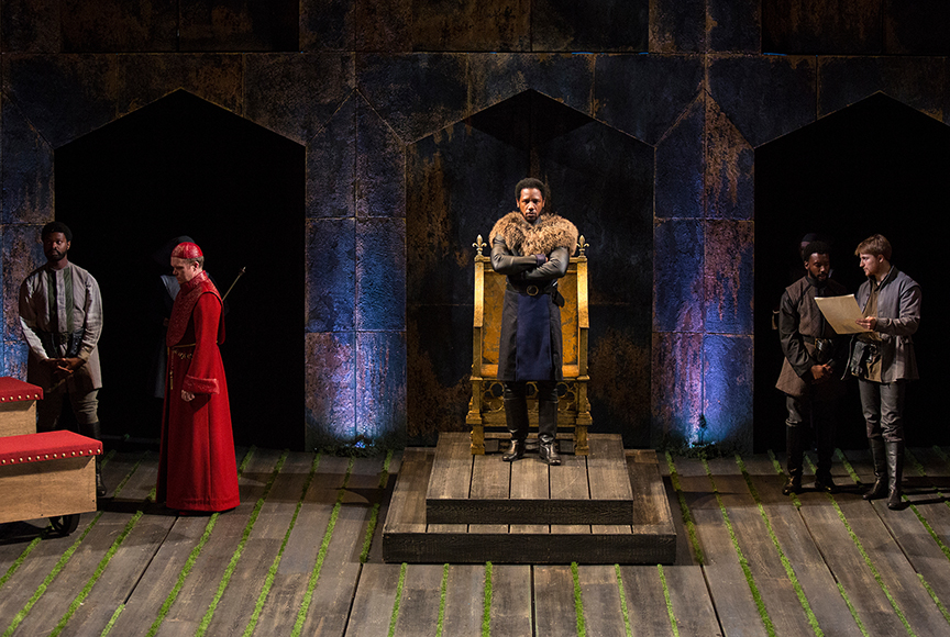 The cast of King Richard II, by William Shakespeare, directed by Erica Schmidt, running June 11 - July 15, 2017. Photo by Jim Cox.