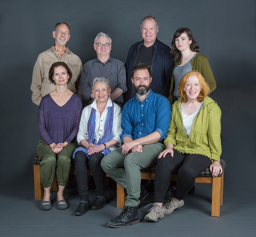 The cast of Uncle Vanya with director and translator Richard Nelson (back row, second from left), translated by Richard Pevear and Larissa Volokhonsky, runs February 10 – March 11, 2018 at The Old Globe. Photo by Jim Cox.