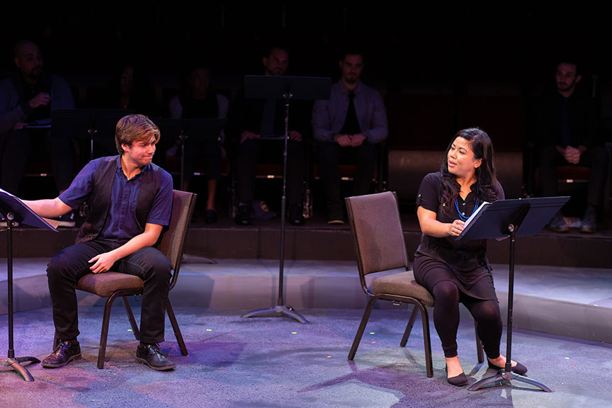 (from left) Sittichai Chaiyahat and Carol Cabrera, Celebrating Community Voices at the Powers New Voices Festival, 2019. Photo by Rich Soublet II. 