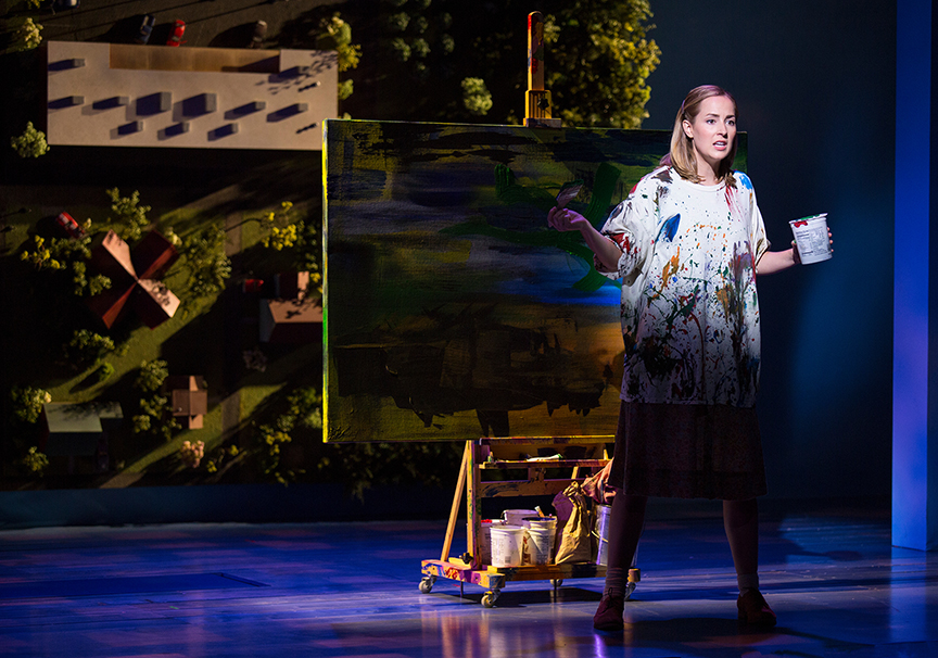 Hannah Elless as Joon in Benny & Joon, book by Kirsten Guenther, music by Nolan Gasser, lyrics by Mindi Dickstein, directed by Jack Cummings III, running September 7 – October 22, 2017 at The Old Globe. Photo by Jim Cox.