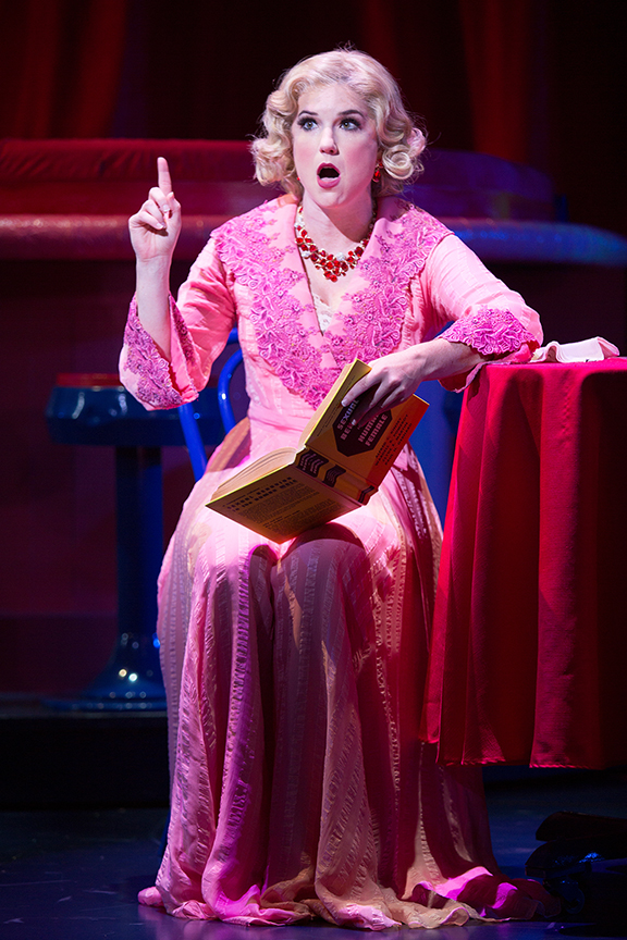 Veronica J. Kuehn as Miss Adelaide in Guys and Dolls, with music and lyrics by Frank Loesser, book by Abe Burrows and Jo Swerling, directed and choreographed by Josh Rhodes, runs July 2 - August 13, 2017 at The Old Globe. Photo by Jim Cox.