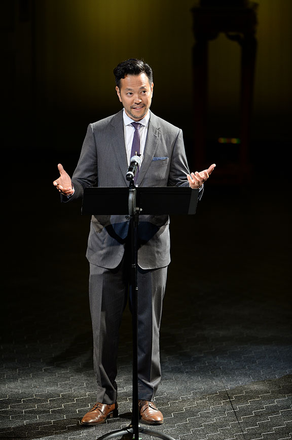 Louis Changchien joined a constellation of luminaries to perform in Shakespeare in America